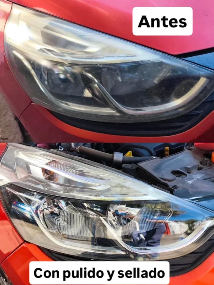 Foco de auto pulido y restaurado — transparencia recuperada por Detailing Marin